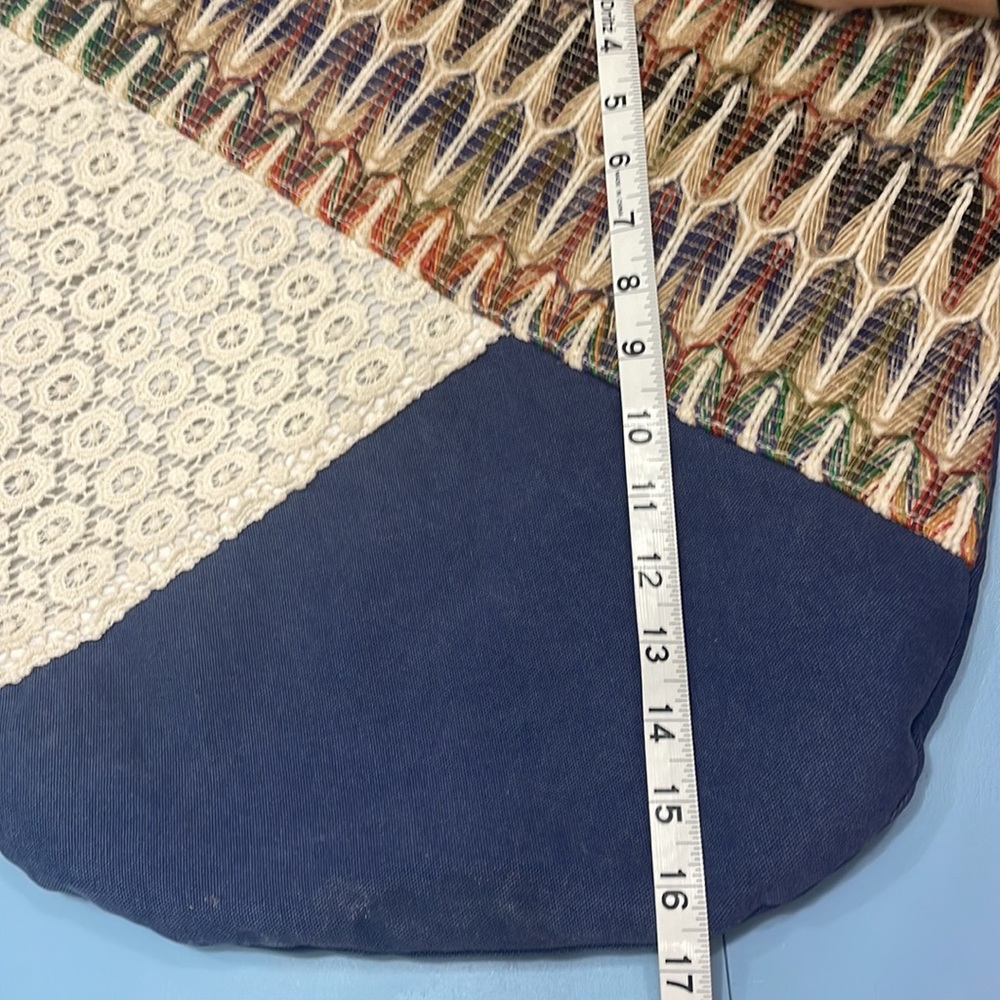 Boho Embroidered and Lace Canvas Bag Beach Bag Tote Crossbody World Market - Picture 15 of 16